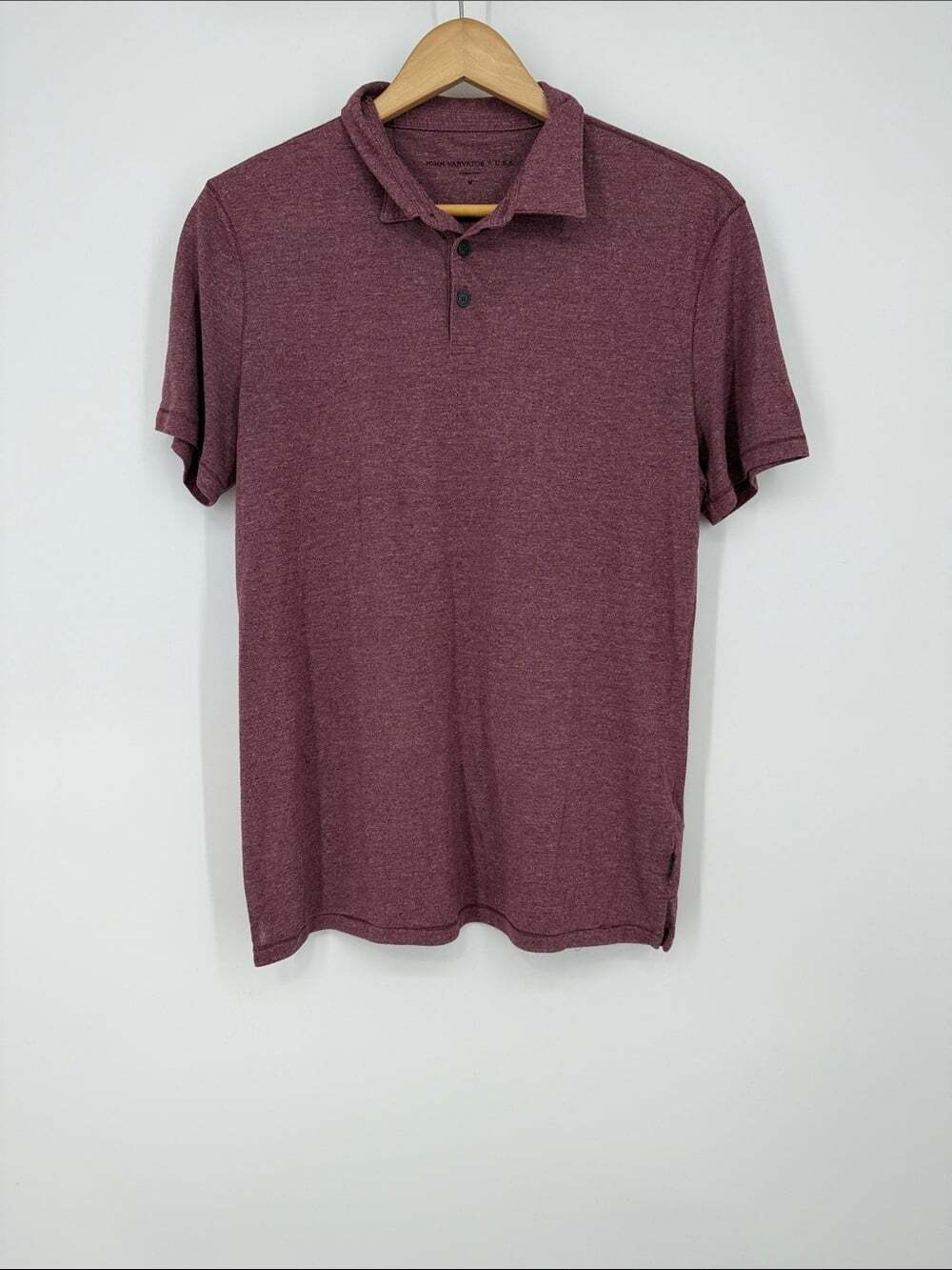 John Varvatos Heathered Maroon Polo
